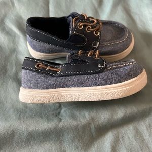 The Children's Place Toddler Boys Chambray Boat Shoes | Size 6T | Blue